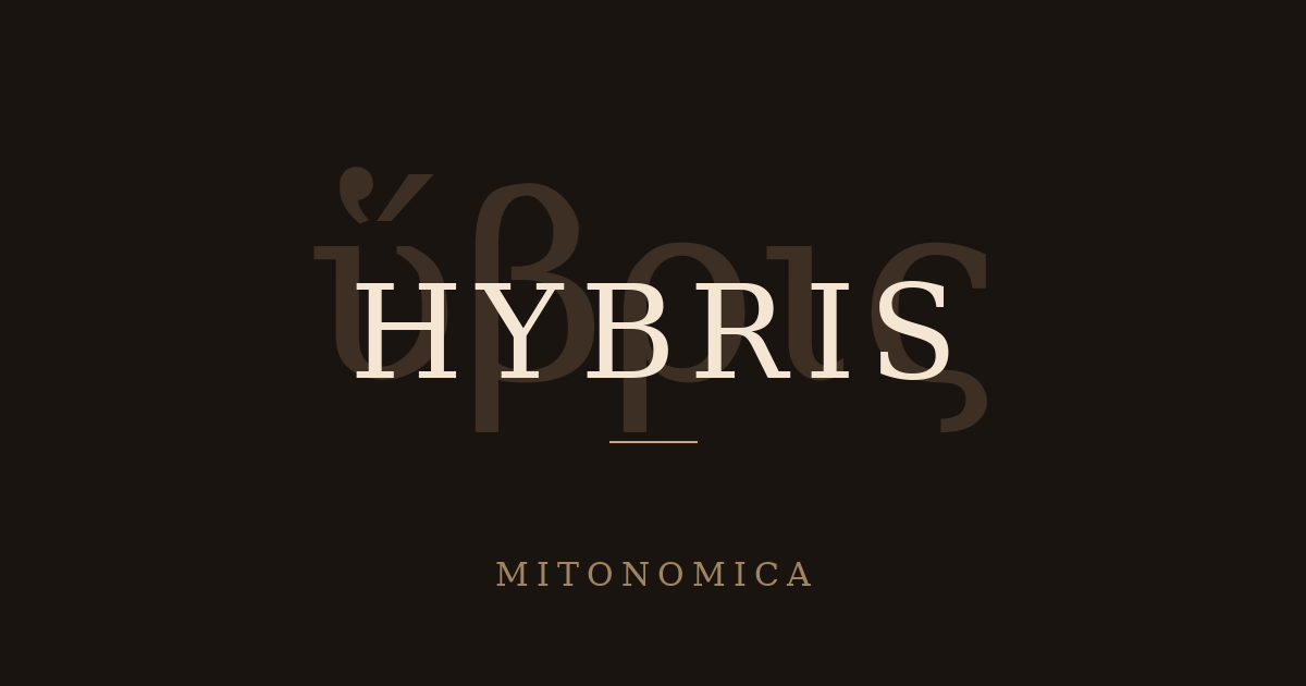 Le parole del mito: Hybris